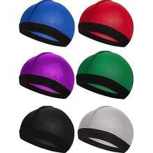 Cappellino da uomo in raso traspirante con effetto turban, cappellino da corsa e fitness con design elastico e regolabile, cuffia sportiva