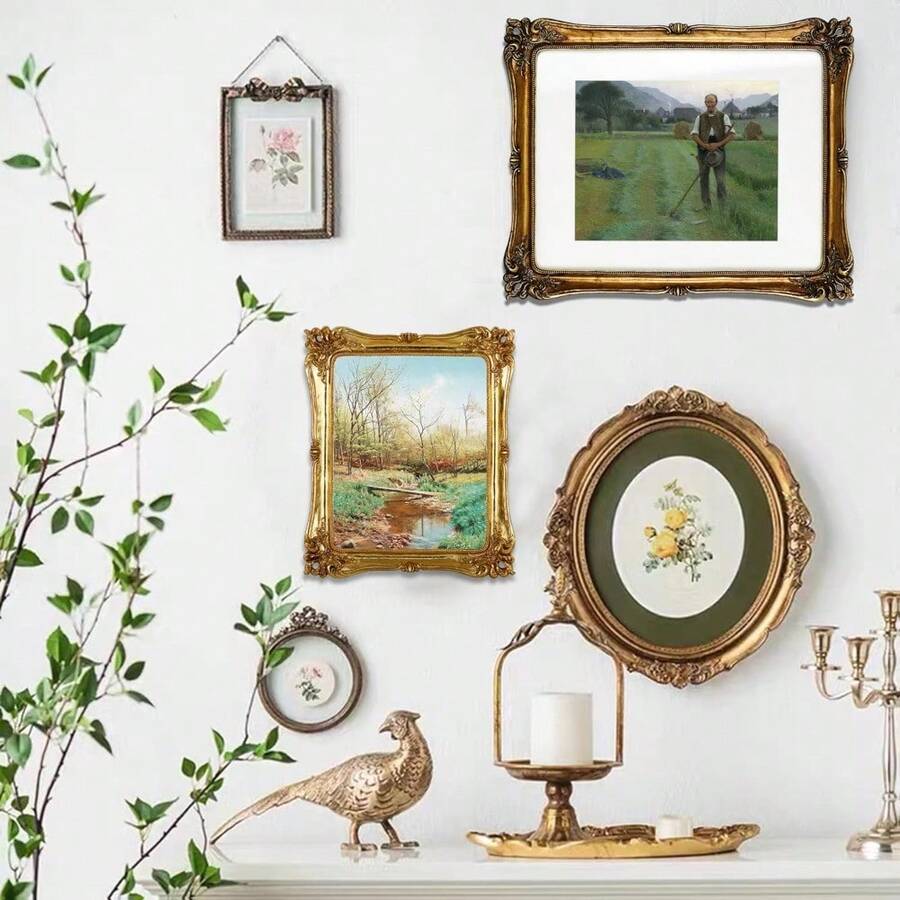 Vintage 11x14 Picture Frame Antique Gold Photo Frame For Tabletop & Wall Mounted - Bronze - View 1