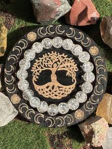 1pc Freeform Crystal Quartz Bead Bracelet For Women, Everyday Wear, Peaceful Mind Jewelry, Holiday Gift - White-8mm - View 4