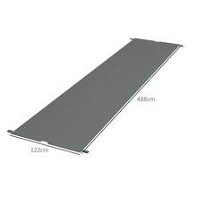 Outsunny 3x3米涼亭遮陽篷，180克/平方米聚酯纖維布料，附桿袋和綁帶，防紫外線30+，488x122厘米，深灰色 - 深灰色 - 查看 3