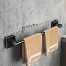 Towel Rack, Bathroom Wall Mounted Towel Holder Organizer Storage, No Drilling, Single Bar For Toilet/Washroom