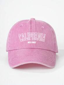 1 件装水洗加州印花棒球帽，可调节户外防晒帽，适合旅行海滩度假，Y2K 风格休闲帽，适合青少年万圣节