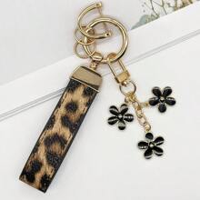 TTOBS 1pc Elegant Leather Key Chain With Lovely Flower Pendant - Durable, Fashionable And Multifunctional Keychain For Women - Variety Of Colors, Perfect Accessory And Gifting Idea For Car Owners
