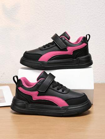 New Kids Leather & Waterproof Sneakers, Hook And Loop Design Soft Bottom Casual Shoes, Suitable For School Activities And Casual Walking