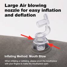 SICMYU 1 件长途旅行枕头，汽车、飞机、高速火车、硬座、侧卧充气枕头助眠枕 - 藏青色 - 查看 6