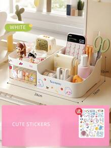 Drawer Style Makeup Storage Box, Tabletop Organizer For Cosmetics, Lipsticks, Skincare, Brushes. Suitable For Bathroom, Living Room, Bedroom, Office. Holds Remote Controls, Toothpicks, Chargers, Phone Cases And Saves Space.,For Holiday Beach, Bathroom Collection, Bedroom Collection, Large Capacity