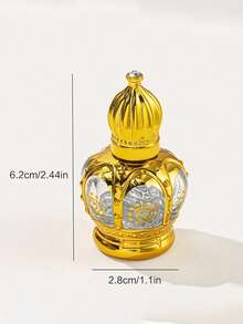 2 szt. 10 ml złote okrągłe szklane butelki z kulkami, przenośne, wielokrotnego napełniania olejki eteryczne i perfumy, tylko do mycia ręcznego, bezzapachowe, okrągły kształt