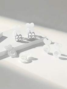 6 Pairs High Quality Silicone Earring Back Pads - Invisible Support Cushions For Heavy & Dangle Earrings, Safely Lift And Prevent Ear Lobe Sagging - Multicolor - View 9