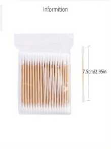 100/200/400/500/1000 Stück/Packung Einweg-Holzwattestäbchen mit Doppelende für Make-up Entfernung, Ohrenreinigung, Hygiene, Hautpflege, Wohnzimmer Heim Schlafzimmer Badezimmer Haus Dekoration, Reisebedarf, Hochzeit, Party, Geburtstag, Geschenke für Männer Frauen Mütter Väter Freunde, Neujahr, Accessoires, witziges Geschenkzubehör