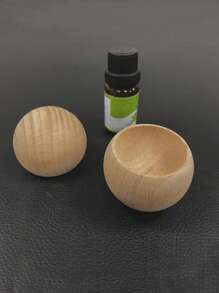 1 pieza Difusor de aroma de madera redondo, Aceite esencial con aroma de madera, Decoración para auto, Difusor de fragancias para el hogar