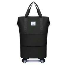 Travel Bag With Large Capacity For Business Trips, Expandable Swivel Wheel Luggage Bag, Oxford Cloth Storage Fitness Bag Suffle Women Bags
