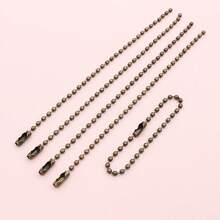 100pcs Iron 2mm Ball Bead Chains 11cm Long KeyRing Chain Label Hand Tag Connector Bulk Keychain DIY Jewelry Making Accessories - Beaded Chain - View 8