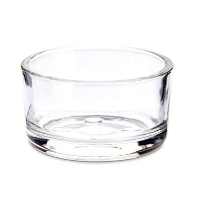 12 件透明玻璃茶蜡烛台、茶烛杯、茶蜡烛台，适用于婚宴、餐桌装饰、派对、家居装饰