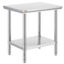 Stainless Steel Multi-Purpose Work Table 760mm X 600mm X 70mm Ideal For Meal Prep Sewing Handicrafts And Garage Use