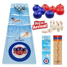 19pcs Mini Bowling Set - Ideal With 8 * Shuffleboard Ball, 10 * Bowling Ball For School, Home, Office, Party - Multicolor - View 2