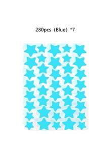 1120/840/560/280 Pcs Star Stickers, Back To School,Halloween & Christmas Decoration Stickers, Colorful Five-Pointed Star Stickers For Party, Holiday Photo Decoration, Face Decor Stickers (1 Sheet Per Color), For Decoration Only (Not For Makeup)2000/1400/160/80/40