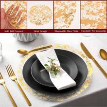 Disposable Gold Foil Placemats, Suitable For Various Party Decorations
