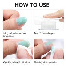 WAXKISS 300Pcs Nail Wipe Pad White Nail Polish Gel Remover Wipes Nail Art Tips Manicure Cleaning Wipes Lint Pads