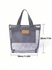 1/2pcs Lightweight Mesh Shower Bag,With Zipper Handle,Portable Hanging Toilet And Bathroom Organizer,With Quick Dry Technology,Portable Toiletry Tote,Great For Gym And Travel - Multicolor - View 7