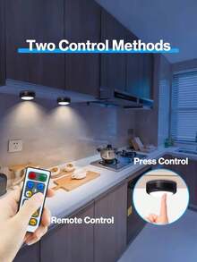 1/3pcs LED Clap Lights, 3 Color Modes, Powered By 3 AAA Batteries & Remote Control Dimmable, Suitable For Bedroom Wardrobe, Kitchen Cabinet, Novelty Night Light, Warm White Natural Lighting - Multicolor - View 5