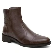 USEVITTAL Vittal Women's Leather Low-Cut Boot With Side Zipper - Rust Brown - View 4