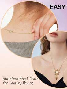 5pcs/Pack Jewelry Extender Chain For Necklace Bracelet, DIY Necklace Accessories, Long Tail Chain Extender Chain, Extender Tail, Exquisite Gift Jewelry Accessories For Necklace, Bracelet Extender Chain, Tassel Pendant Jewelry Gift