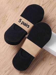 10 pares de calcetines invisibles de corte bajo para hombres, 5 blancos y 5 negros, talla 39-45, estilo de pareja sin tarjeta de cintura (incluye cartón, sin tarjeta de cintura)