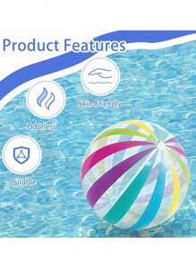 2 pezzi/Set pallone da spiaggia gonfiabile, include 1 pallone e 1 pompa d'aria, giocattolo da esterno, pallone acquatico per piscina, spiaggia e attività estive all'aperto