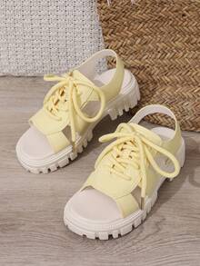 Women's New Casual College Style Elegant Fashion Sandals For Teenage Student - Yellow - View 4