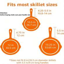 1pc/2pcs Silicone Pot Handle Cover - Heat Resistant, Non-Slip, Fits Cast Iron Pans & Cookware - Multicolor - View 10