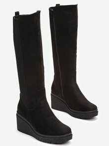 2025 Four Seasons Women's Knee-High Boots Back To School Season Date - Black - View 4