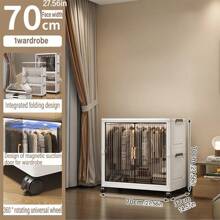 Foldable Wardrobe Clothes Storage Cabinet, Thickened Closet For Home/Bedroom, Easy Installation, Suitable For Children