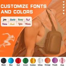 1PC Personalized Crossbody Bags, Custom Embroidered Fanny Packs Chest Bag With Extended Strap For Women And Men,Backpack For Casual, Travelling, Sport - Multicolor - View 4