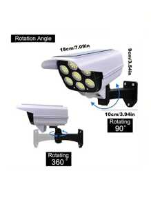 2/3/4pack Motion Sensing Solar LED Street Lights, Fake Camera Human Body Sensing Wall Lights, Outdoor Intelligent Street Light Simulation Monitoring, Night Security Can Use Solar Lights To Prevent Theft 