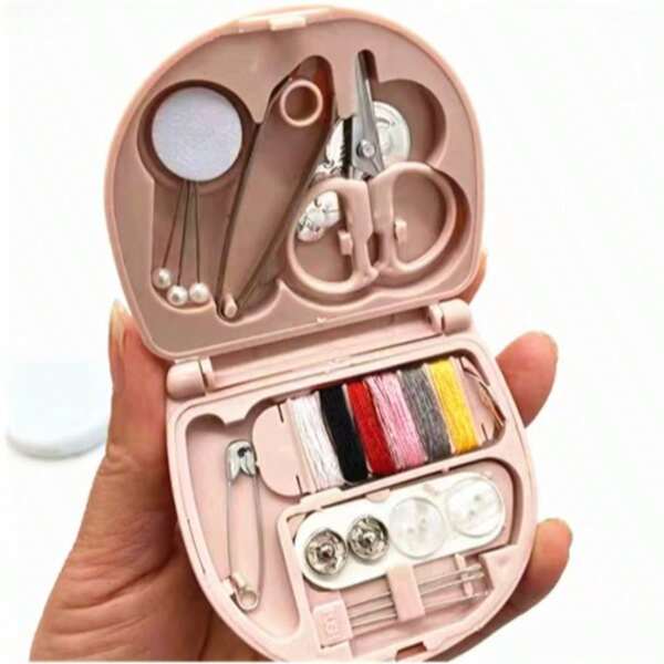 Set da cucito mini da 4 pezzi, piccolo kit da cucito, kit di riparazione portatile di emergenza, include fili, forbici, aghi da cucire a mano, plastica, colori misti, per tutte le stagioni, adatto per principianti e viaggiatori