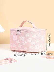 Back-To-School Season 1PC Custom Embroidered Name Large-Capacity Makeup Organizer Bag, Foldable Travel Makeup Bag, Large-Capacity Fabric Portable Handbag For Women, Toiletry Organizer Bag, Large Capacity With Multiple Pockets, Portable, Multi-Functional, Versatile, Practical, All-Around Fashionable, Rich Colors, Cute, Appealing, Casual/Vacation Style, Preppy Style, Casual Customization, Personalized, Unique, Customized Goodies, Winter Fashion, Christmas/Holiday Gifts, Personalized Gifts For Women, School Bags/College Backpacks, Ideal Gifts, Suitable For Both Men And Women, Birthday Gifts, Graduation Gifts, Christmas Gifts, Winter Gifts, Autumn/Fall Gifts, School Use, Outdoor Activities/Outings/Travel/Hiking/Sports Field/ - Multicolor - View 14