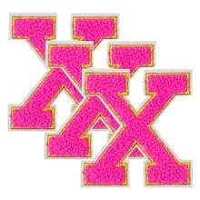 3/26 件 A-Z 3.15 英寸雪尼尔刺绣字母、熨烫补丁、缝制/熨烫装饰数字徽章、服装配饰（用于衣服、夹克、帽子、书籍、背包）、DIY 刺绣补丁 - 彩色 - 查看 163