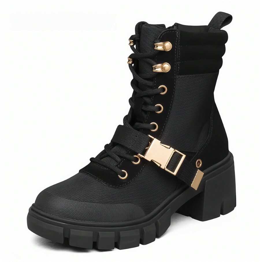 Skechers Moderne Komfort Winter Serie Damen Mode Stiefel für Herbst und Winter mit Plüsch und Wärme, beliebte Dicksohlen Britischer Stil modische schwarze Kurzstiefel