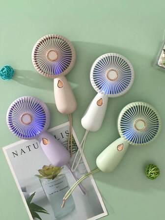 1 Pc Summer Handheld Fan 3-Speed Silent USB Rechargeable Portable Mini Electric Fan For Indoor And Outdoor Use