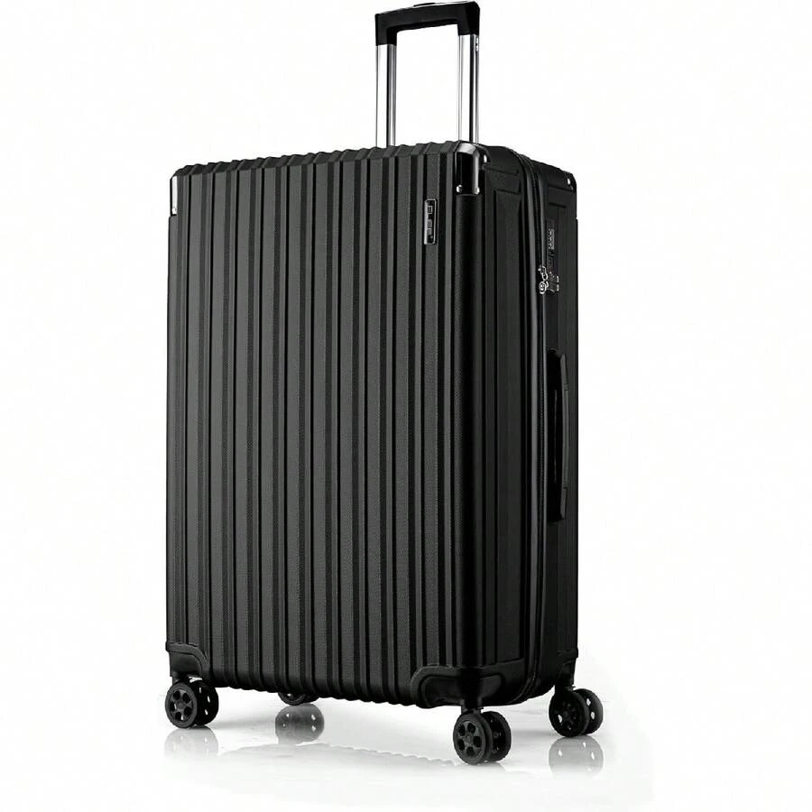 Large Suitcase Hard Shell | Aluminum Telescopic Handle | TSA 3 Digit Combination Lock | 4 Dual Spinner Wheels | Lightweight Suitcase Large. (Black, Large 28") - Black - View 1