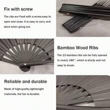 1pc Fan, Bohemian Style Hand Fan Suitable For Line Dance And Performance, Foldable And Portable Plastic Design Summer Cooling,Beach,Travel