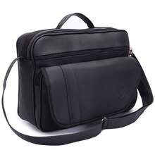 Men's Crossbody Bag 14" Laptop Briefcase Business Briefcase Postman Briefcase Executive Briefcase - 黑色 - 查看 1