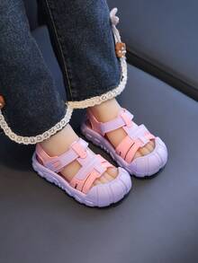 1 Pair Kids Sports Sandals, Summer Boys/Girls Anti-Slip Soft Bottom Two-Tone Toddler Beach/Water/Outdoor Play Shoes