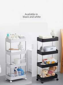 1pc Multi-Tier Movable Makeup Organizer, Suitable For Kitchen, Floor, Living Room, Bedroom, Bathroom Storage Rack