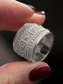 1 pieza Anillo de lujo con circonita cúbica para mujer, regalo del Día de San Valentín, joyería para boda y aniversario - 2# - Ver 2