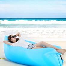 1pc Inflatable Couch Air Sofa Hammock Portable, Waterproof Anti Air Leaking Design Camping Chair For Traveling Beach Picnics & Music Festivals Camping