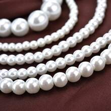 1 pièce Collier perles multicouches long, chaîne élégante et polyvalente pour pulls