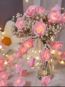 1 Peça Luz de Corda Decorativa de Rosa, Minimalista e Multifuncional