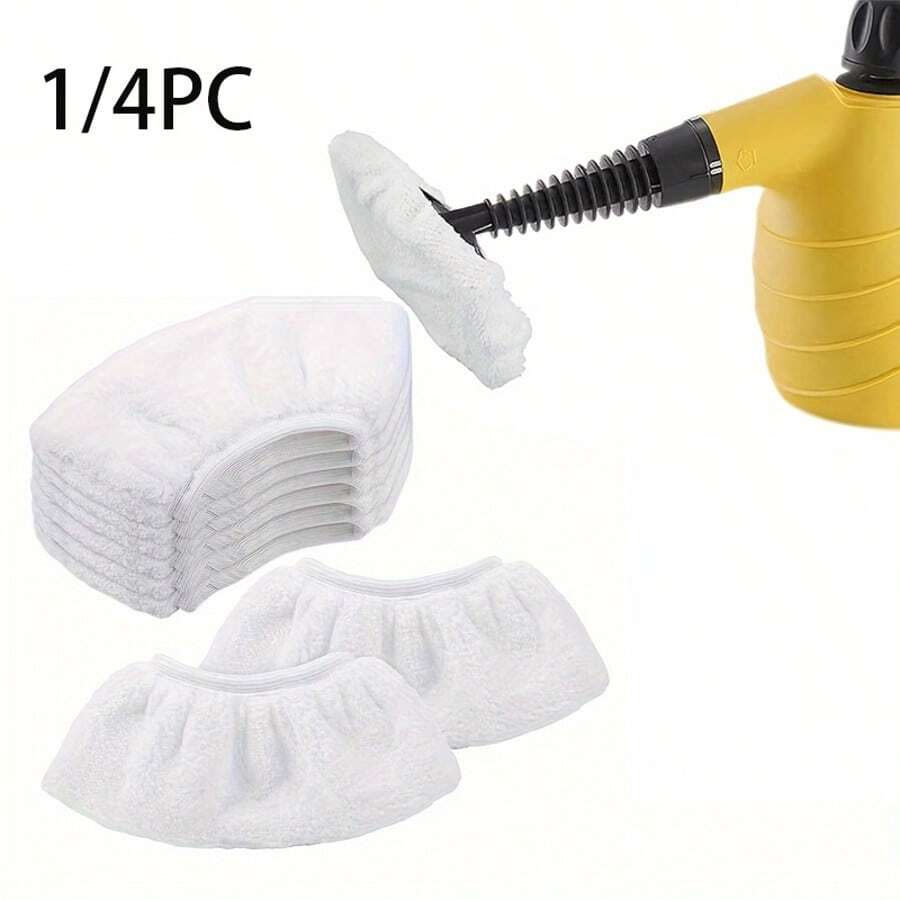 1/4 pezzi di Panni di ricambio universali in microfibra per la maggior parte dei modelli di mocio a vapore riutilizzabili e lavabili, per l'uso con pulitori a vapore portatili