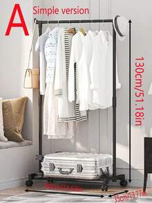 1pc Thick Circular Rotating Clothes Storage Hanging Rack, Floor Standing With Wheels, Easy Drying Rack, Multi-Functional Multi-Layer Metal And PP Clothes Rack, Suitable For Home And Retail Space Garment Storage And Display, Balcony Drying Rack, Clothes Store Display Rack With Wheels, Applicable To Room, Living Room, Balcony, Office - Multicolor - View 10
